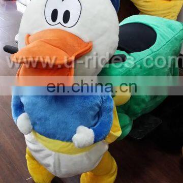 Battery Duck walking plush animal kiddie car for kids