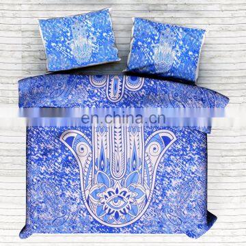 Duvet Cover Set Indian Handmade Hamsa Fatima Quilt Cover Comfoter Set Doona Cover Duvet Cover With Pillow Cover