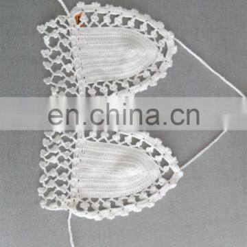 SUMMER CROCHET TOP Summer Festival Top Yoga Corset Hippie Knit White Lace Sexy Bra Halter Top photo-5