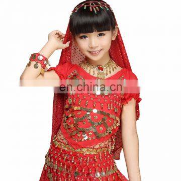 BestDance red belly dance bra top tribal belly dance costumes sequin bra top for kids OEM