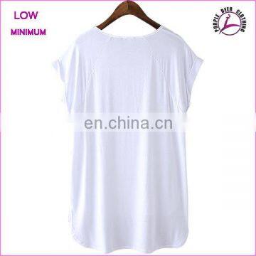2015 New Product Women Clothes Plain White T-shirt Wholesale photo-2