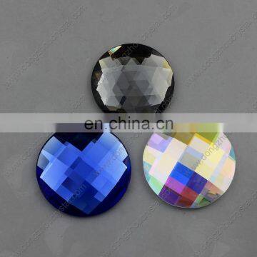 Wholesale 30mm Round Glass Stone Flat Back Jewelry Accessories