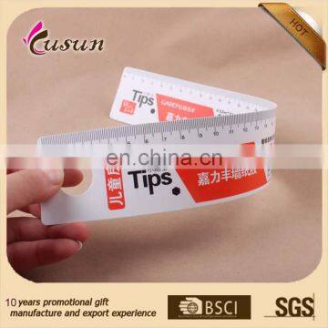 Promotional logo printing plastic pvc flexible ruler with full color printing