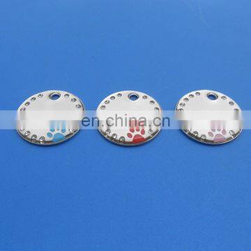 round printing number and logo dog tags/custom stone pet dogs