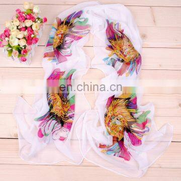 Fancy Fashional Polyester Chiffon Printed Scarf photo-3