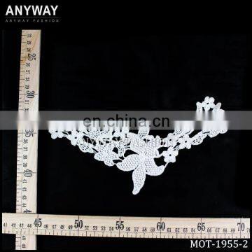 Cotton Lace Neck Trim Motif;neck Trim Cotton Lace Motif;motif Neck Trim Cotton Lace for Wedding Dress photo-2
