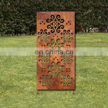 Rusted Metal Wall Panels Laser Cutting Corten Steel Screen photo-2