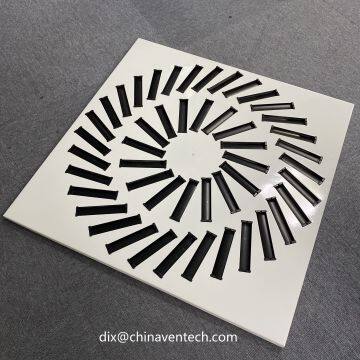 Hvac Air Conditioning Office Ceiling Fresh Air Square Swirl Diffuser With 48 Blades photo-3