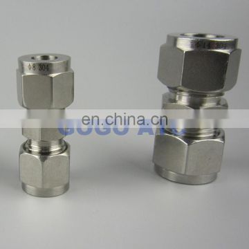 Quick coupler O.D 5 mm hard tube intermediate adapter joint SUS304 stainless steel flex pipe compression marine fittings