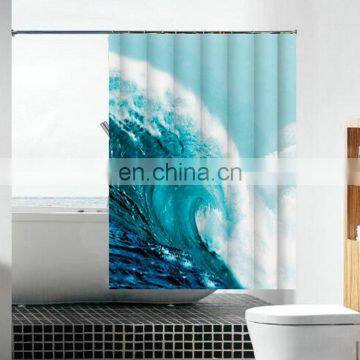 Customized African Print Digital Printing Waterproof Shower Curtain photo-4