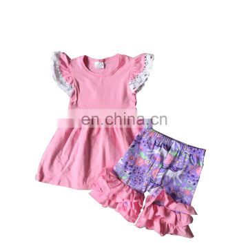 Trendy Unicorn Dress and Golden Shorts Boutique children clothing sets