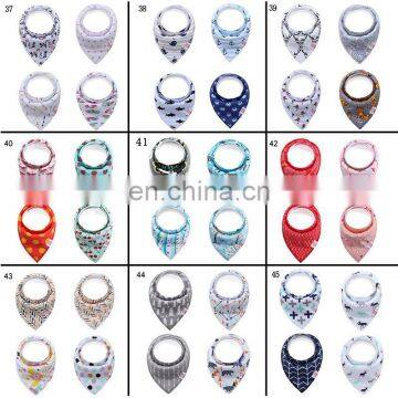 300styles Baby INS Cotton Bibs Unicorn Newborn KIDS Burp Cloths Double Layer Girls Boys Cartoon Animal Owl Pattern Bibs photo-5