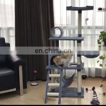 Wooden Sisal Oem Manufacturer Wholesale Customized Design Large Cat tree House Pet Scratcher bucket Cat Tree Cat Furniture