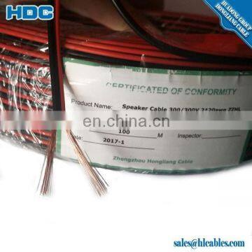 Speaker Cable Parallel 2 Cores 1.5 2.5 4. 6mm2 20awg Black Red Brown 300/300V 300/500V Flexible Parallel Speaker Cable