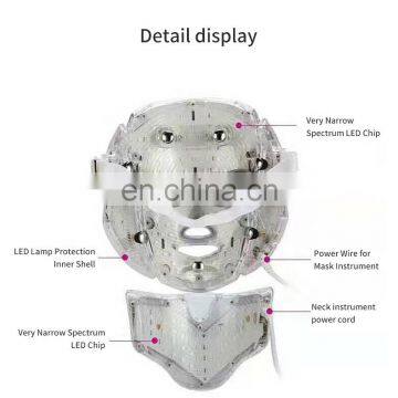 7 Light Gold Face and Neck Mask for Led Treatment Skin Tightening Device photo-5