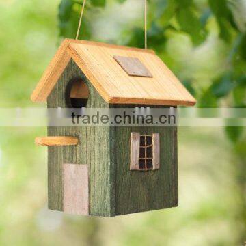 Custom Small Wooden Birdhouse, Hanging Bird Hotel