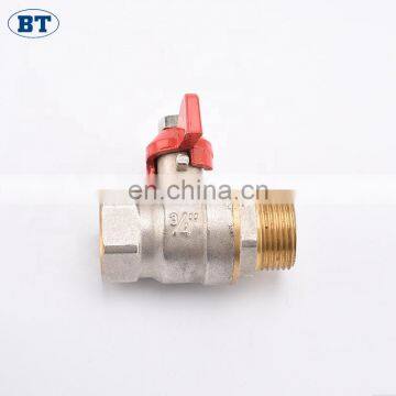BT1044 Yuhuan Italy Polished Surface and Brass Butterfly Handle Ball Valve photo-2