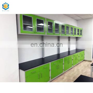 Laboratory furniture metal work bench lab wall bench work table with wall cabinets