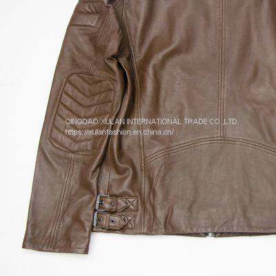 HOT SALE 2021 NEW ARRIVAL MEN'S GENUINE LAMBSKIN LEATHER JACKET WITH DETACHABLE HOOD photo-3