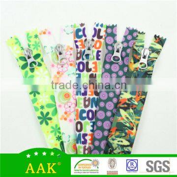 5# waterproof reverse zipper close end printing tape for garment
