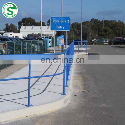 High quality factory galvanized banded gratings ball style stanchion joint handrails