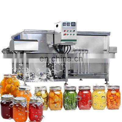 China factory Jar Bottle Washine&Drying Tunnel Type Can Tin Washing Machine Glass Bottle Washing Machine for Cannery