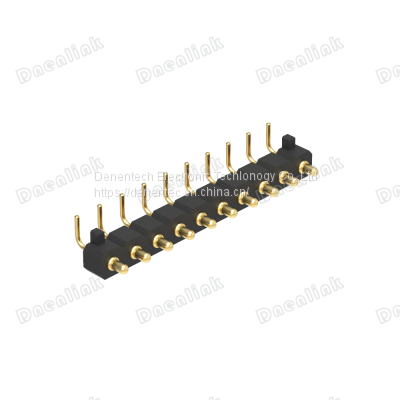Dnenlink 3.00mm Pitch Single Row H2.5mm Right Angle Male Header DIP Type PogoPin Header With Peg photo-3