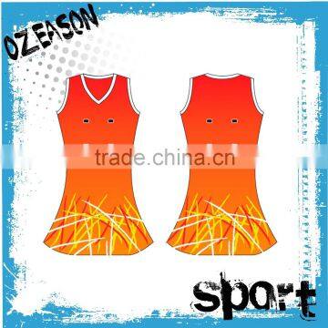 Customized 100% Polyester Ladies/girls Sublimation Printed Breathable Netball Uniforms photo-1