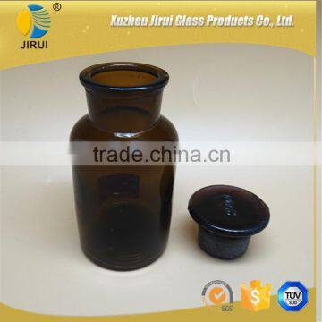 250ml wide mouth brown reagent glass bottle