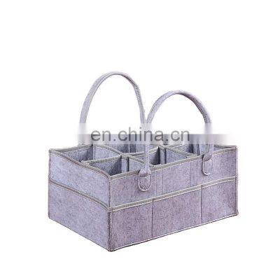 multi-functional grey square woven felt corner storage basket bin organizer