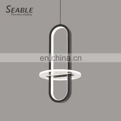 Unique Style Indoor Fashion Decoration Aluminum Acrylic Chandelier 24W 48W Bedroom LED Modern Pendant Light