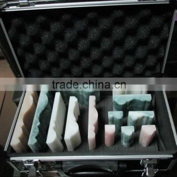 aluminum artificial stone sample box with EVA or EPE shape