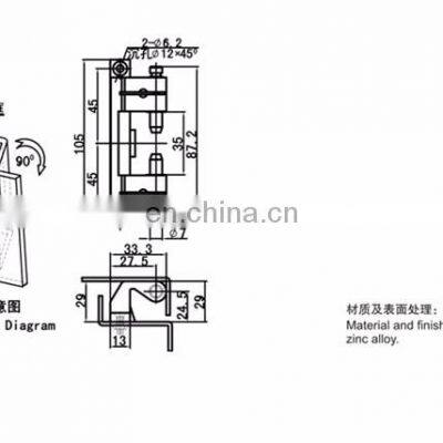 Zinc Alloy Chrome Plated Metal Gate Concealed Hinge photo-5