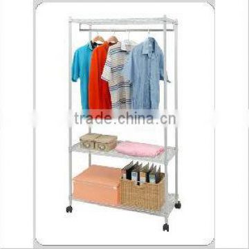 home shelf for hanging clothe and storage