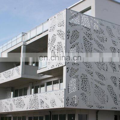 Light weight aluminum PVC perforated exterior wall cladding