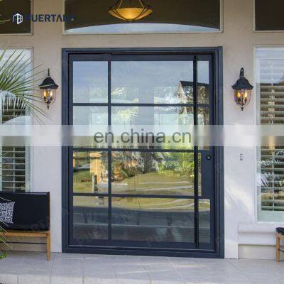 Custom Pivot Steel & Glass Exterior Doors Modern Glass Metal Wrought Iron Grid Doors Pivot Front Door photo-4