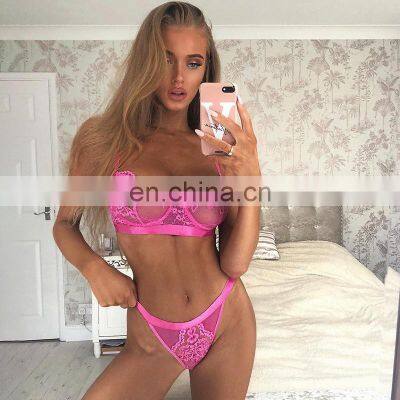 2021 Summer Luxury Multi-color  Perspective Ladies Women Sexy Bra and Panties Girl In Bra