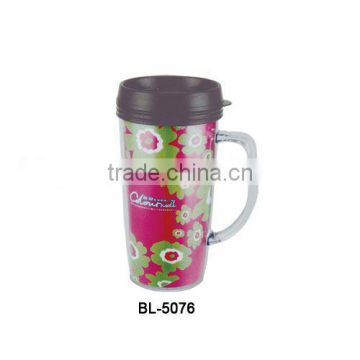 450ml paper insert plastic mug with handle BL-5076