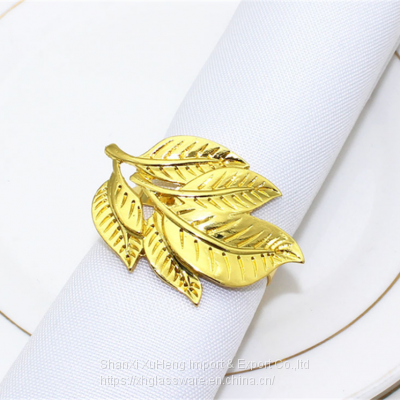 New Design Leaf Designed Napkin Ring Forest Theme Wedding photo-3