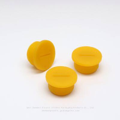TPU Threaded Plug Injection Molding Yellow Plastic Parts Injection Mold Plastic Manufacturer