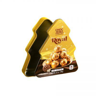 Wholesale tree shape chocolate packaging box metal box