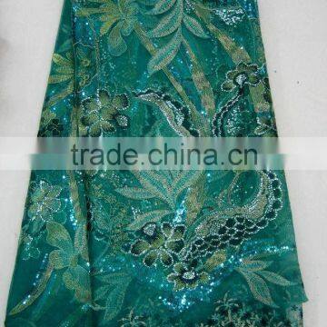 hot selling african french lace/net lace with sequnce J375-3