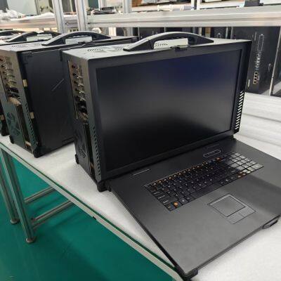 Industrial Computer 17.3-Inch/21.3-Inch Flip-Down Portable Case Ruggedized Metal Construction Supports ATX Motherboards