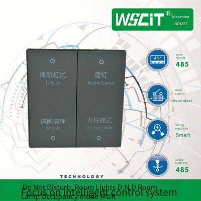 86-type household and hotel single-pole single-control and multi-control light switch buttons, champagne gold wall switch socket faceplate