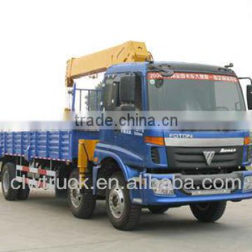 Foton 3 axles boom truck crane,9 ton crane truck