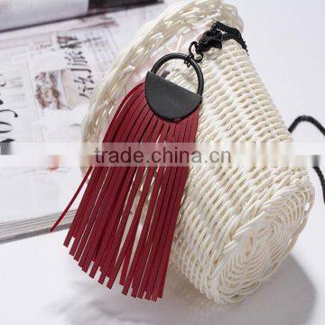 2015 New Products Autumn and Winter Korea Custom Leather Tassel Long Texture Sweater Necklace