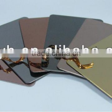 pvd color mirror finish ss metal plate supplier