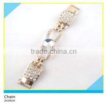 Diamond Chain Belt Bling Bling Clear Rhienstone Gold Metal Chian 2x14cm