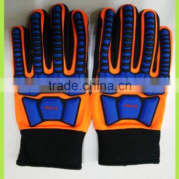 SAFETY Mechanic Glove in Synthetic Leather Palm Safety Gloves for Work Glove EN388 photo-6