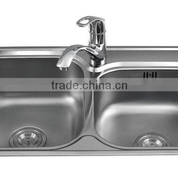 201 SUS double bowls kitchen sink